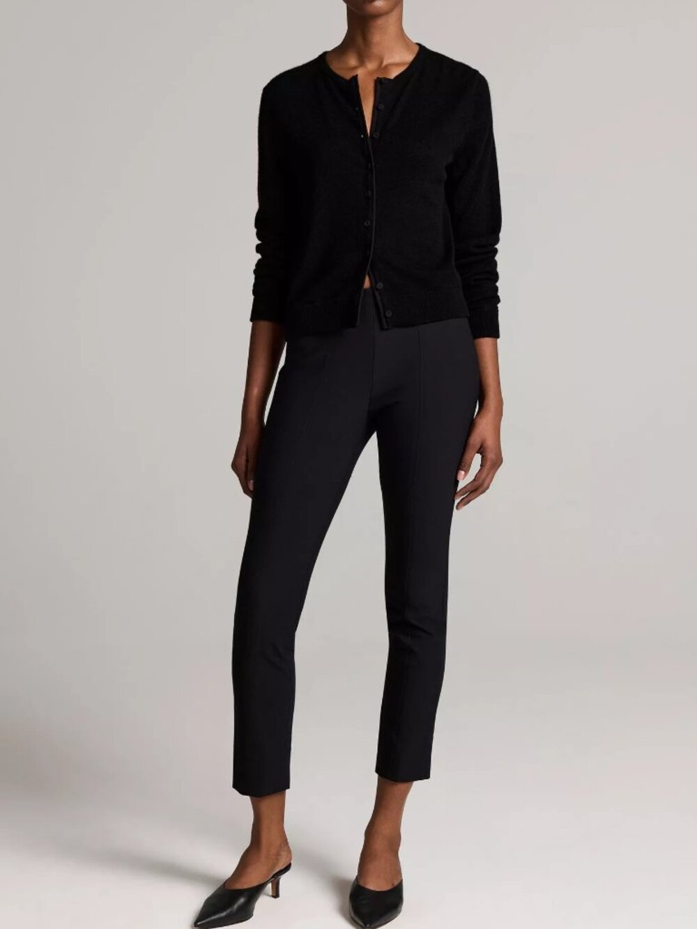 Vince Bobbi High-Rise Stitch-Seam Ponte Legging Pants